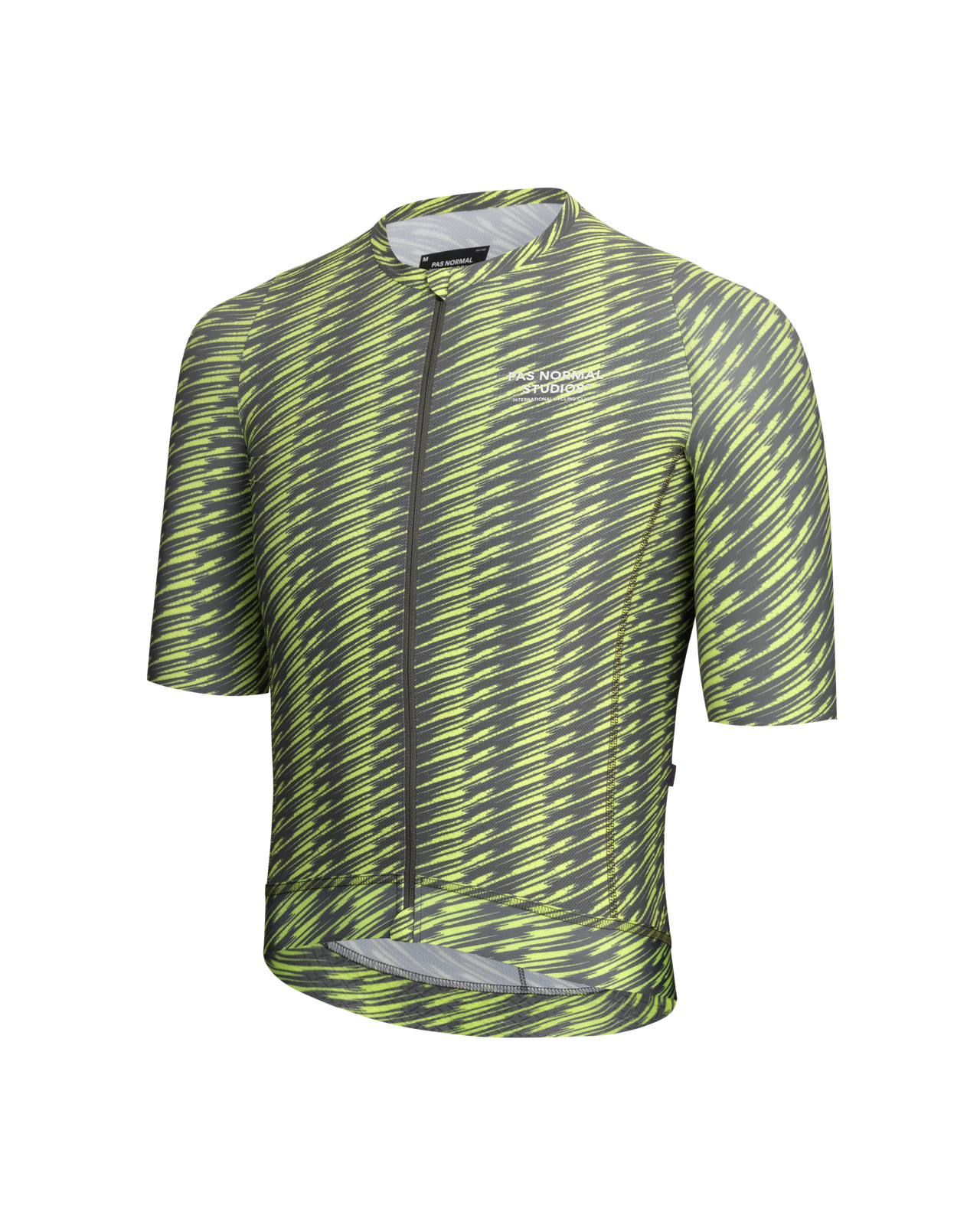 Pas Normal Studios Men's Solitude Jersey - Dark Moss / Lime Green