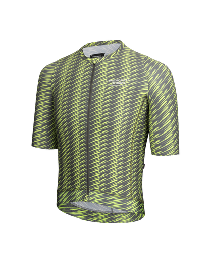 Pas Normal Studios Men's Solitude Jersey - Dark Moss / Lime Green