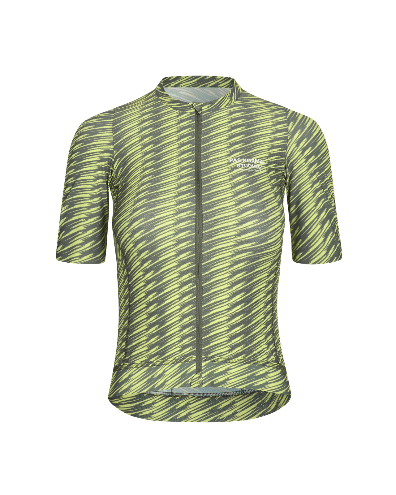 Pas Normal Studios Women's Solitude Jersey - Dark Moss / Lime Green