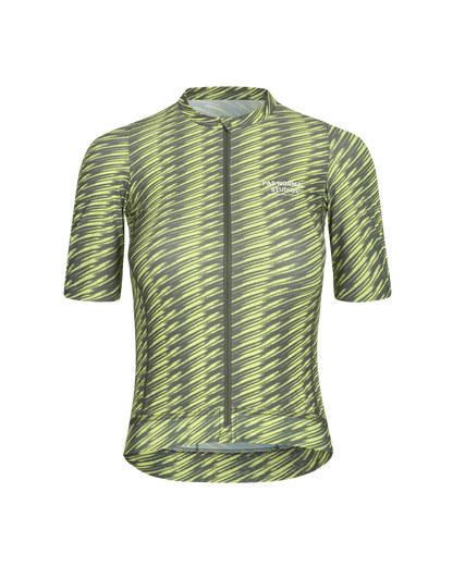 Pas Normal Studios Women's Solitude Jersey - Dark Moss / Lime Green