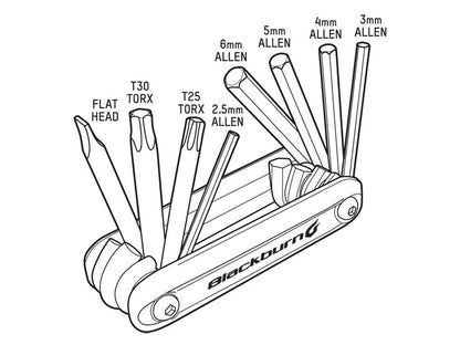 BLACKBURN GRID Multi-tool 8 funkcji - srebrny