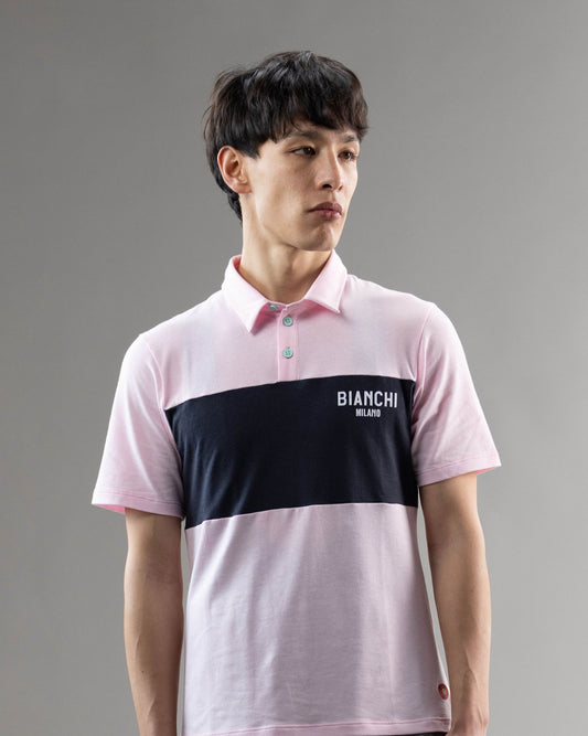 BIANCHI LIFESTYLE MEN'S SHORT SLEEVE POLO - PINK