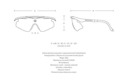 Alba Optics MANTRA BLK / GLOSSY VZUM F-LENS RKT Photochromatic